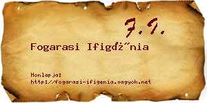 Fogarasi Ifigénia névjegykártya